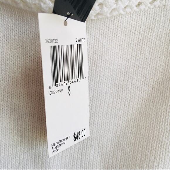 Chelsea & Theodore | Knit Tank Top White S NWT - Picture 6 of 11